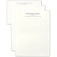 Pearl White Center Letter Sheets - Hand Engraved