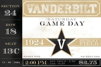 Vanderbilt University Game Day Paper Placemats