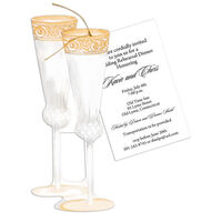 Champagne Flutes Die-cut Invitations
