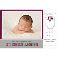 Texas A & M University Photo Baby Announcements