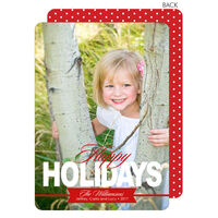 Happy Holidays Flat Holiday Photo Cards
