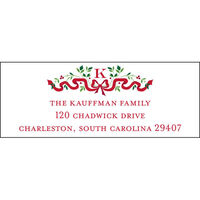 Topiary Red Ribbon Return Address Labels