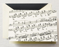 Sheet Music Boxed Folded Note Cards