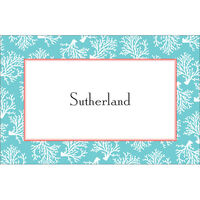 Teal Coral Repeat Placemats