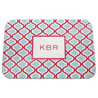 Kate Red and Teal Glass Cutting Board