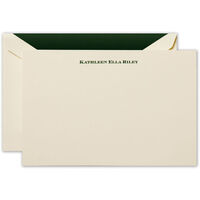 Flat Correspondence Cards - Hand Engraved