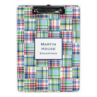 Blue Madras Patch Clipboards