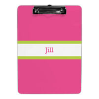 Raspberry and Lime Stripe Clipboards