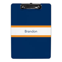 Navy and Tangerine Stripe Clipboards