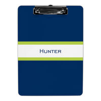 Navy and Lime Stripe Clipboards