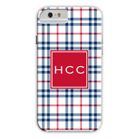 Navy and Red Miller Check iPhone Hard Case