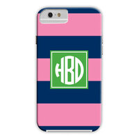 Navy and Pink Rugby iPhone Hard Case