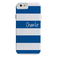 Blue and White Stripe iPhone Hard Case