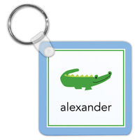 Blue Alligator Key Chain