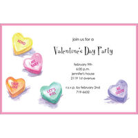 Candy Hearts Invitations