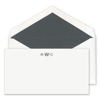 White Monogram Correspondence Cards