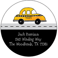 City Cab Round Address Labels