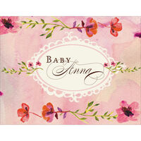 Pink Poppy Foldover Note Cards