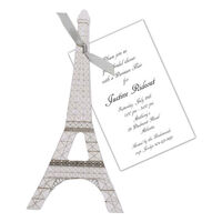 Eiffel Tower Die-cut Invitations
