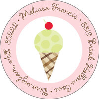 Cherry on Top Round Address Labels