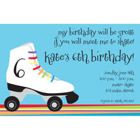Jazzy Skates Birthday Invitations
