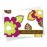 Fun Fall Flower Foldover Note Cards