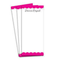 Pink Scalloped Skinnie Notepads