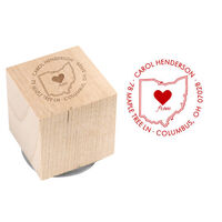 Love from Ohio Wood Block Rubber Stamp