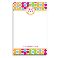 Bright Mosaic Flowers Initial Notepads