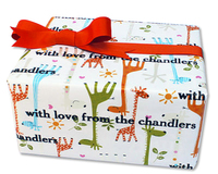 Baby Giraffe Personalized Gift Wrap