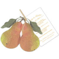 A Pair of Pears Die-cut Invitations