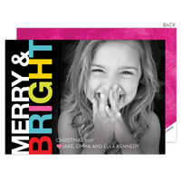 Modern Merry and Bright Christmas Photo Cards