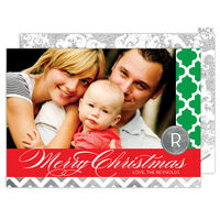 Christmas Patterns Holiday Photo Cards