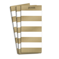 Gold Shimmer Stripe Skinnie Notepads