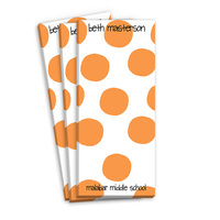 Orange Spots Skinnie Notepads