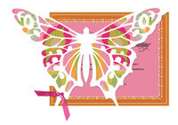 Butterfly Glittered Die-cut Invitations