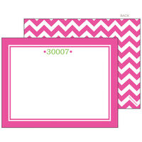 Pink Zip Code Flat Note Cards