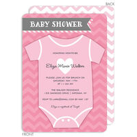 Pink Onesie Baby Shower Invitations