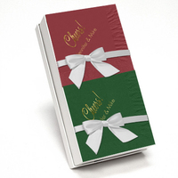Modern Cheers Hostess Napkin Gift Set in Choice of Colors
