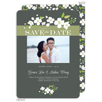Enchanted Floral Save the Date Photo Cards