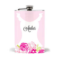 Formal Pink Bride Stainless Steel Flask