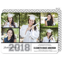 White Collage Graduation Photo Announcements