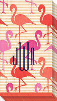 Flamingo Strut Caspari Guest Towels