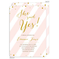 Pink and White Diagonal Lines Invitations