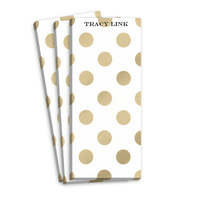 Gold Shimmer Polka Dot Skinnie Notepads