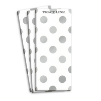 Silver Shimmer Polka Dot Skinnie Notepads