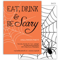 Eat Drink Scary Halloween Invitations
