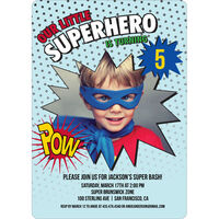 Superhero Birthday Invitations