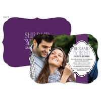 Purple Cherished Engagement Invitations