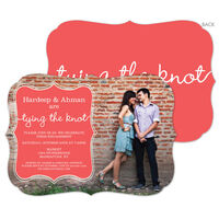 Paprika Tying The Knot Engagement Invitations